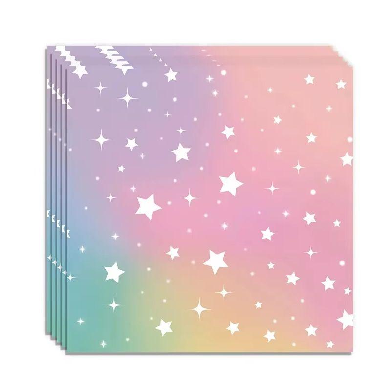Rainbow Party Supplies Macarons Stars Pink Birthday Napkin Plate Cup Balloon For Girls Wedding Pastel Birthday Party Decor