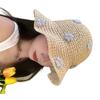 Foldable Straw Sun Hat With Wide Brim For Beach Vacation Summer Outdoor Activities Floral Design Breathable Women's Hat