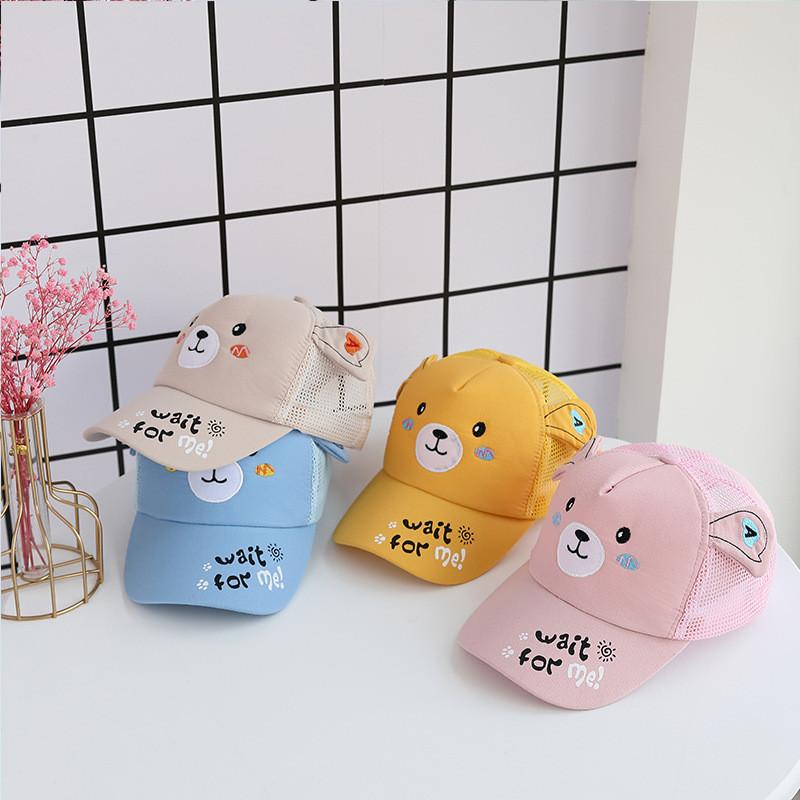 Summer Girls Cartoon Animal Mesh Baseball Cap With Sunblock And Ventilation For Outdoor Activities