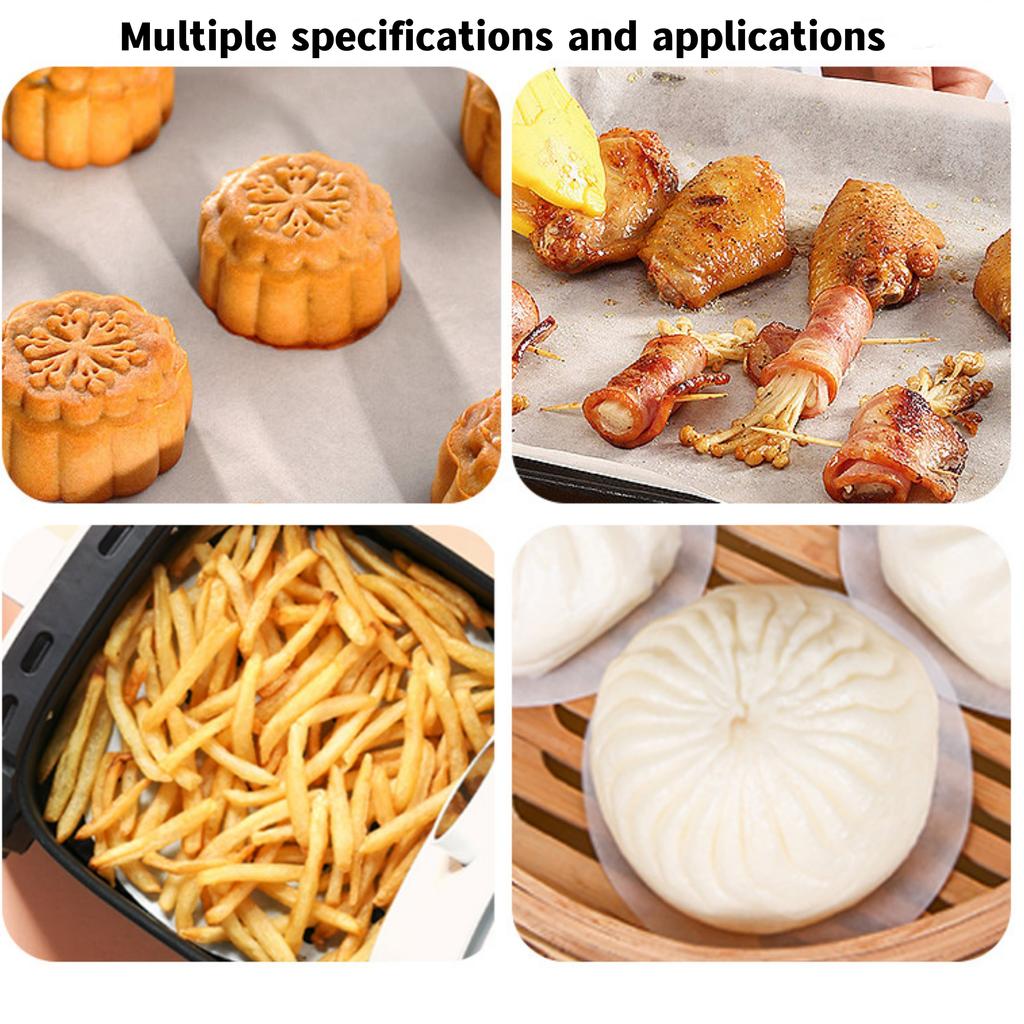 5/10/20M Silicone Absorb Oil Paper Air Fryer Oven Liners Non-stick Heat Resistant Baking Sheets for Kitchen Bakery BBQ Party