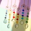 Crystal Wind Chime Pentagram Sun Catcher Diamond Prisms Pendant Dream Catcher Rainbow Chaser Hanging Drop Home Garden Decor