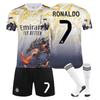 Adolescenți Copii Adulți Nume Personalizat Echipamente de Fotbal 24/25 Real Madrid Dragon Galben #7 RONALDO Set Tricou Sport Antrenament cu Șosete