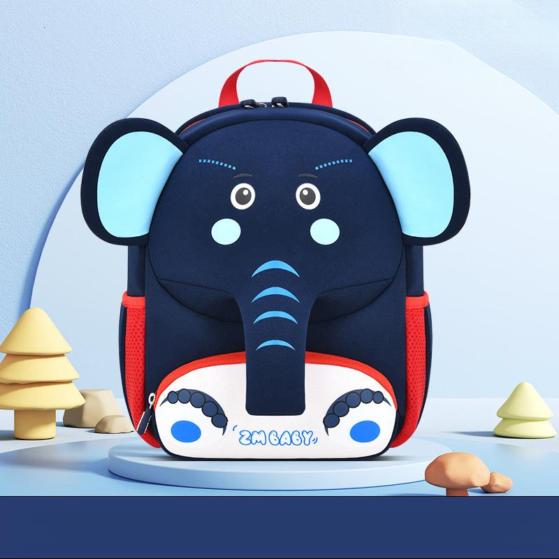 New Kindergarten Schoolbag Cartoon Bag Anti-lost Children's Bag Light Diving Material Student Schoolbag