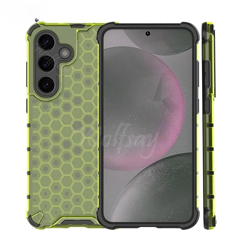 Shockproof Transparent Case For Samsung Galaxy S25 Plus Honeycomb Armor Case Samsung S25 Plus Cover For Samsung S25 Plus Case