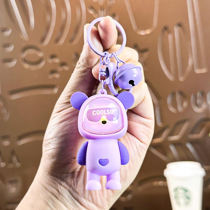 

Мультяшный брелок-медвежонок со светом: Креативный светящийся ночной шарм Individually Packaged