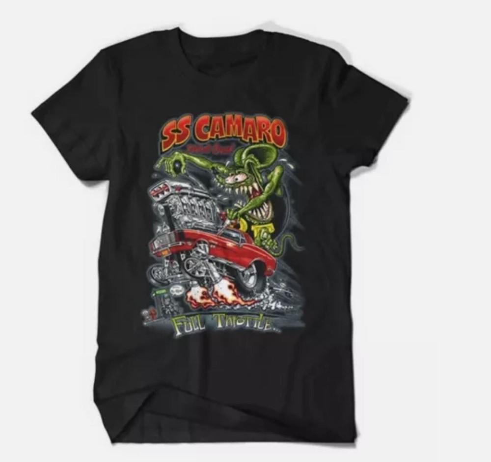 

Новая футболка унисекс Rat Fink Ss Camaro с коротким рукавом для мужчин и женщин, все размеры L