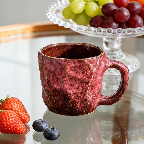 Ceramiczny kubek do kawy 270ml Duży kubek do herbaty Nowość Mineralny kształt Dekoracyjny tumbler Unikalny wystrój domu Prezent dla miłośników kawy