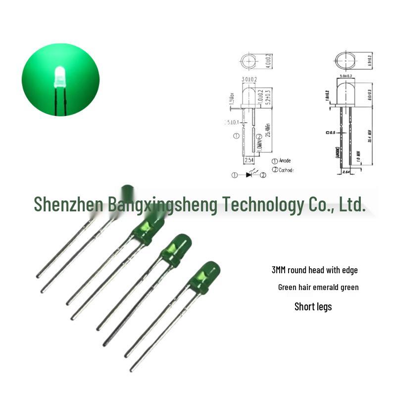 3mm LED Glühbirnenlicht: Rot, Grün, Gelb, Blau, Orange Lampenperle - Direktsteckkomponente