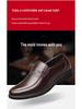 Warrior Men's Genuine Leather Slip-On Formal Shoes for Middle-Aged and Elderly - Non-Slip Casual Spring/Autumn Footwear