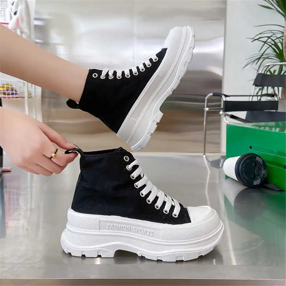 Thick-heeled Autumn-spring Boots Size 43 Low Top Sneakers Man Shoes Sneakers Green White Sport Holiday On Offer Offers