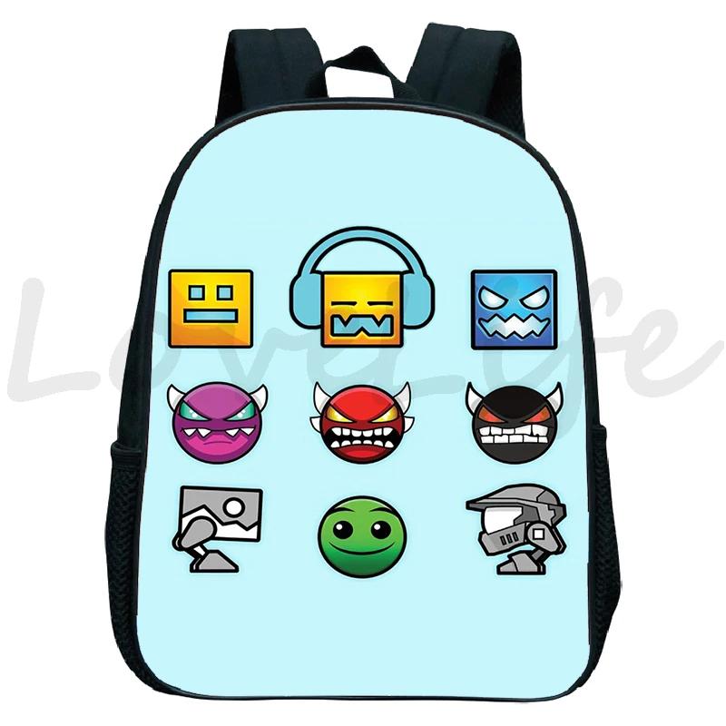 Spiele Geometry Dash Rucksäcke Wütendes Geometrie Kindergartenrucksack Kleine Schultasche Kinderrucksack Jungen Mädchen Bücherrucksack Geschenke