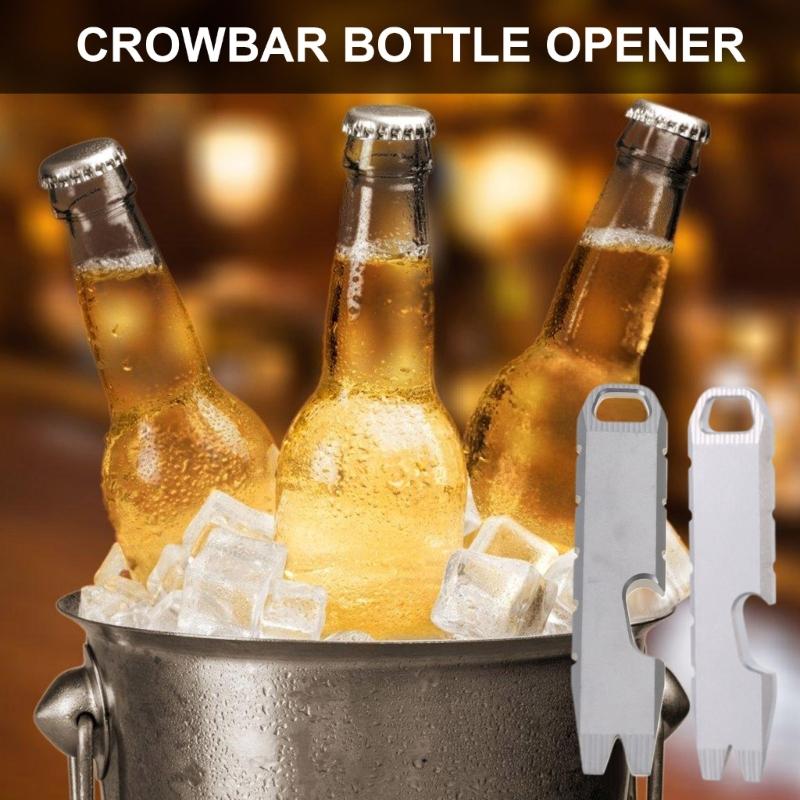 Metal Crowbars Multi Tool Bottle Opener Screwdriver Gear Multifunction Keychain Wrench Camping Survival Bottle Opener