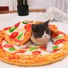 Soft Washable Simulation Pizza Warm Keeping Dog Cat Blanket Pets Sleep Rest Mat Pad