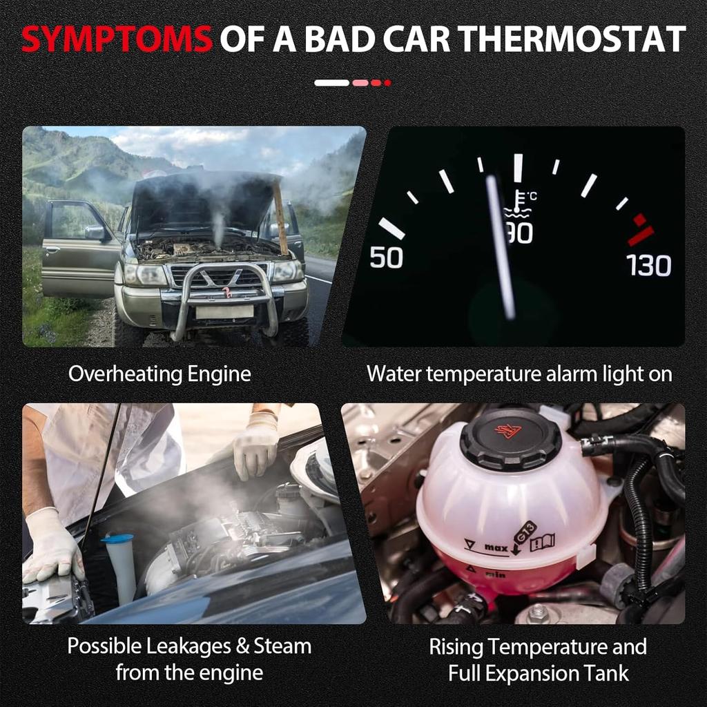 Cciyu LF941517Z Motorkühlmittel-Thermostatgehäuse Wasserauslass-Thermostatgehäuse-Kit Ersatz passend für Mazda 3 2006-2013, für Mazda 5 2008-2010