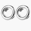 2PCs for Bathtub & Lavabo Drain Gang Cover Bathroom Sink Hole Cover - 22-24mm Electroplated Overflow Ring Plastic Basin Trim Cap