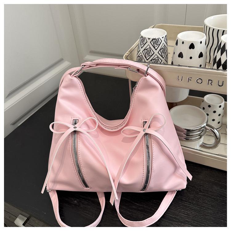 Korean Fashion Bow Tote: Spacious, Stylish & Versatile Ladies' Backpack for Spring 2025