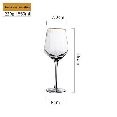 Shangqi Hammered Gold Rim Crystal Stemmed Glass