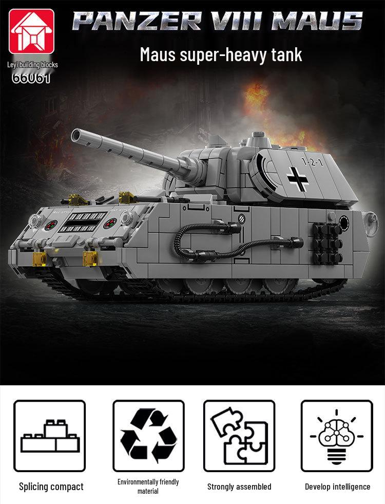 Le Yi 66051-72 Elephant Tank Destroyer IS2 Building Blocks for Kids