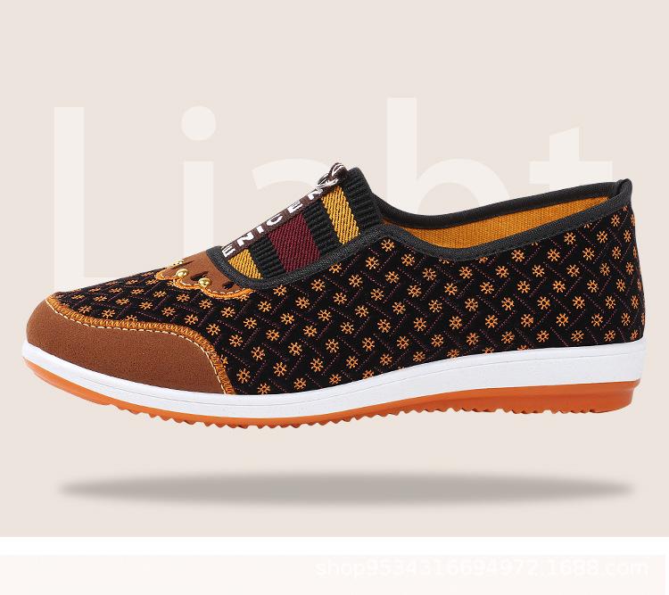 Women's Comfortable Slip-On Cloth Shoes - Spring & Fall Style for Middle-Aged & Elderly