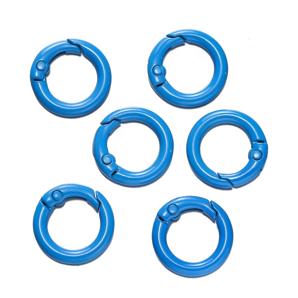 5Pcs Colorful O Ring Spring Clasp Openable Round Carabiner Keychain Clips Hook Dog Chain DIY Jewelry Buckle Connector