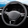 XHRING D-Shaped Car Steering Wheel Cover For Volkswagen VW Atlas Tiguan ID.4 Taos Passat Golf Jetta Beetle Polo GTI CC Touareg SE SEL R-Line S Cross