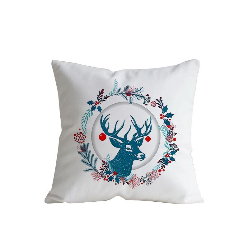 

Новая Рождественская наволочка с сублимационной печатью рождественского оленя для гостиной, дома, дивана, подушка 45 * 45Cm [without core]
