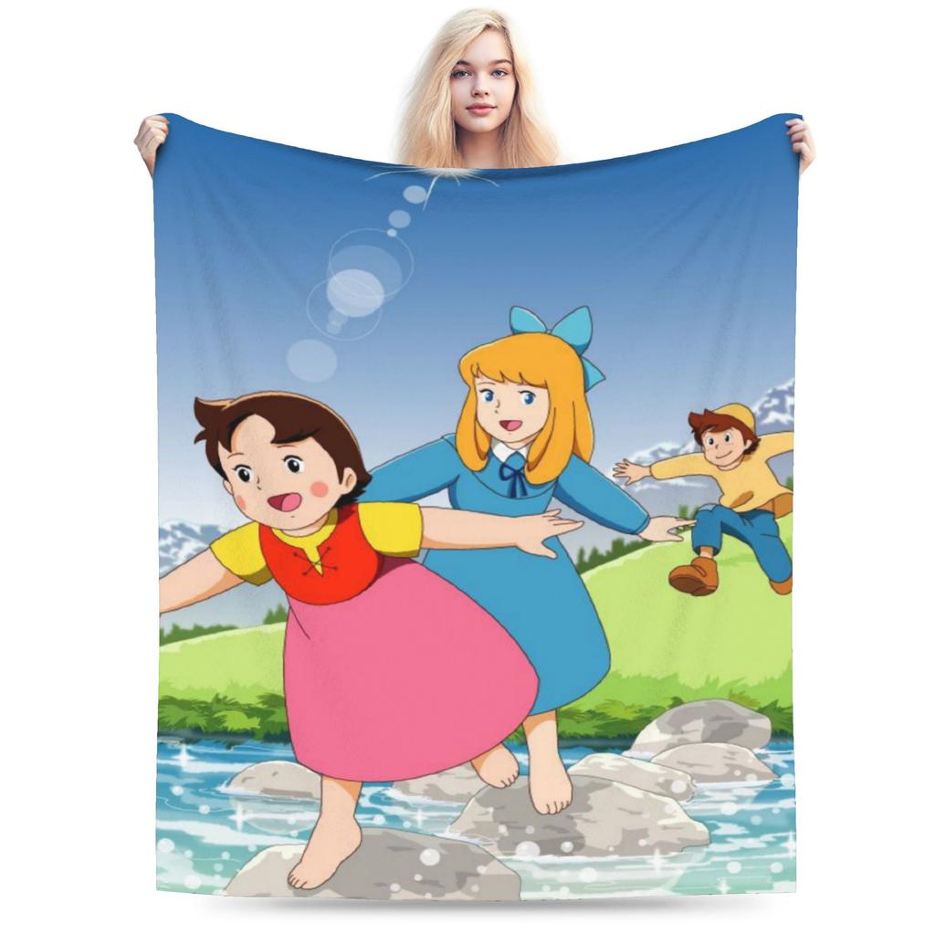 Heidi, Girl of the Alps Blanket Soft Fleece Healing Gift Throw Blankets Bedspread