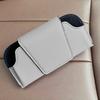 Sunglasses Holder for Car Sun Visor Soft Velvet Lined Sunglasses Case Anti-Scratch Leather Storage Box Space-Saving Car Accessory Organizer for