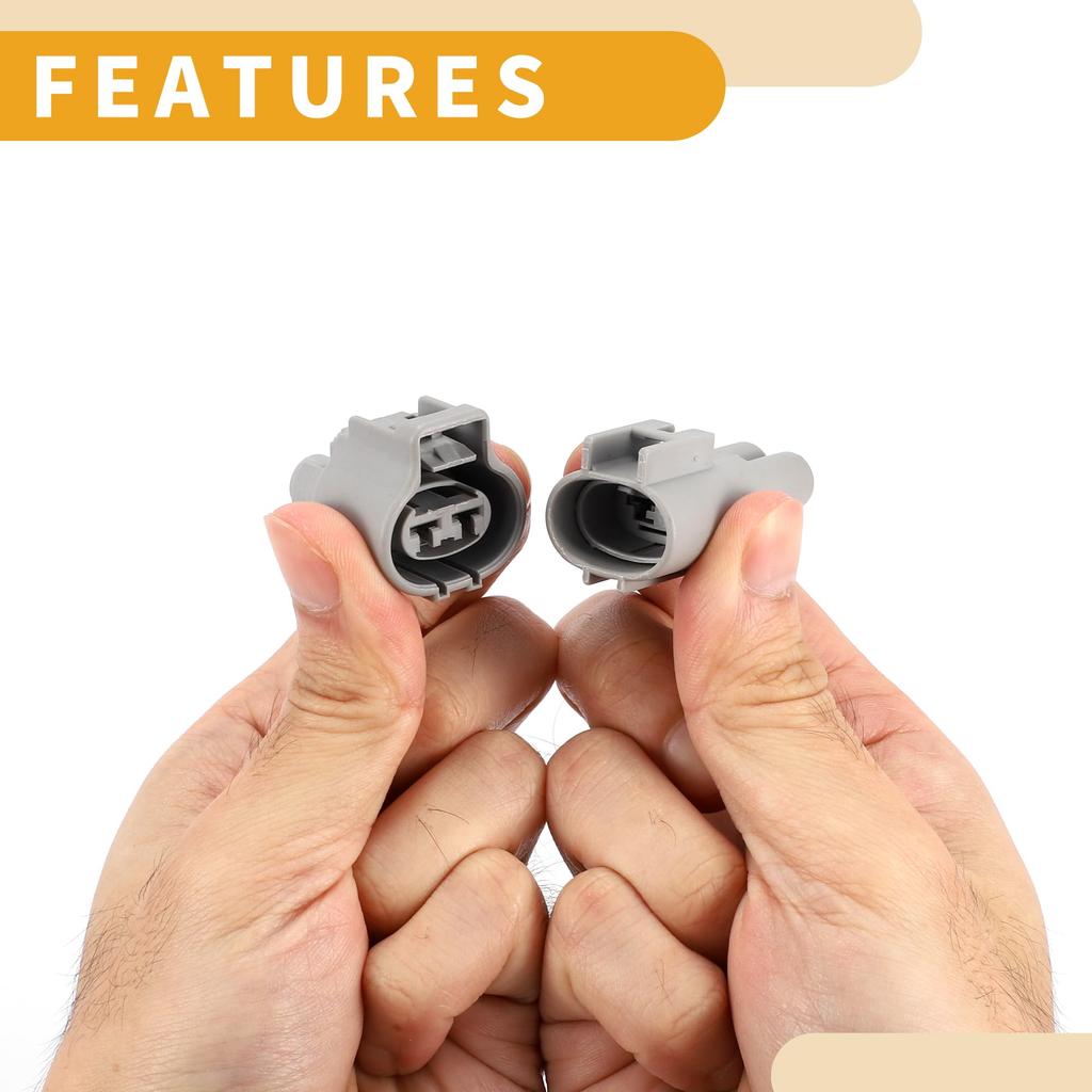 Partuto 2 Pin Radiator Fan Connector Plug - Car Male