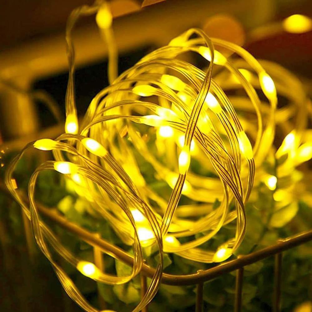 LED String Lighs Battery USB Powered Outdoor Copper Wire Fairy Lights Christmas Garland For New Year Party Home Wedding Garden Decoration