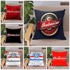HOT B-BudweiserS Pillow Case Home Decor Throw For Sofa Bed Car Room Decor Gift Idea