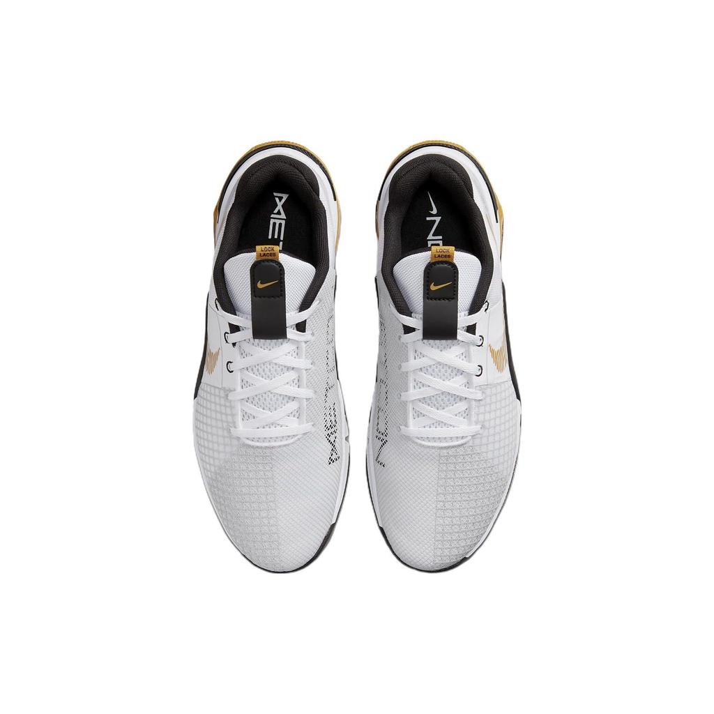 Nike Metcon 8 Biało-Złoty Zamsz Męskie Sneakersy Czarny Photon-Dust DO9328-100