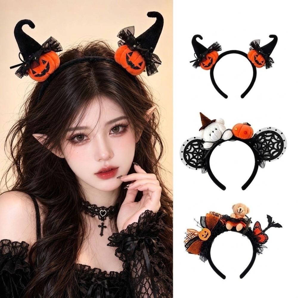 Ghost Halloween Headband Spider Halloween Party Hair Band Funny Witch Hat Headband Men