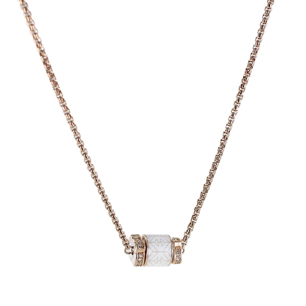 Emporio Armani Rose Gold Necklace EGS2828221 Women's [Used]