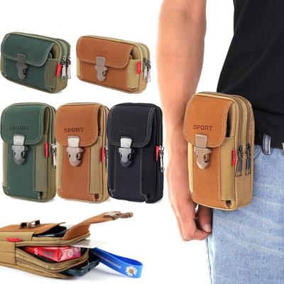 Soft Back Men Waist Bag Oxford EDC Molle Bag Multi-function Phone Waist Pack  Women Men