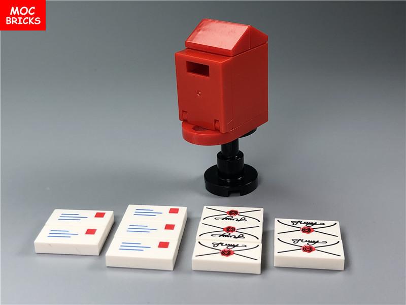 

Kit sale MOC Bricks DIY red mail box Envelope love letter Figures Children Learning-Focused Constructing Blocks Assembled Toys Presents