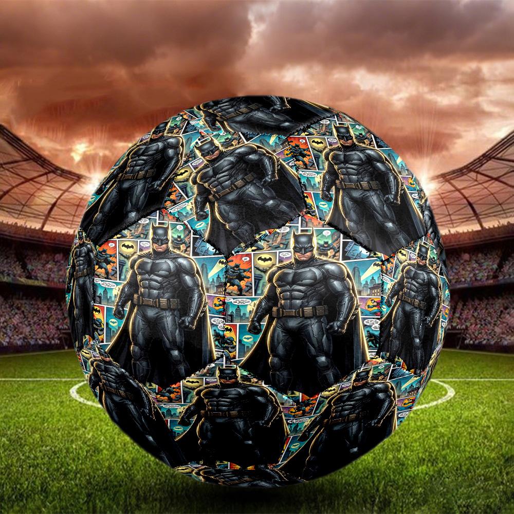 Superheroes Print Size 5 Soccer Ball, Standard Match Football for Sports Game and Team Practice, Ideal Gift for Soccer Fans