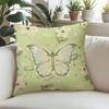 Moss Butterfly Square Jacquard Pillow Cover for Sofa Office Waist Cushion Cover Home Decorative Pillowcase