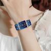 WWOOR New Women Watches Top Brand Luxury Women's Bracelet Blue Square Watch Ladies Dress Quartz Wristwatch Relogio Feminino