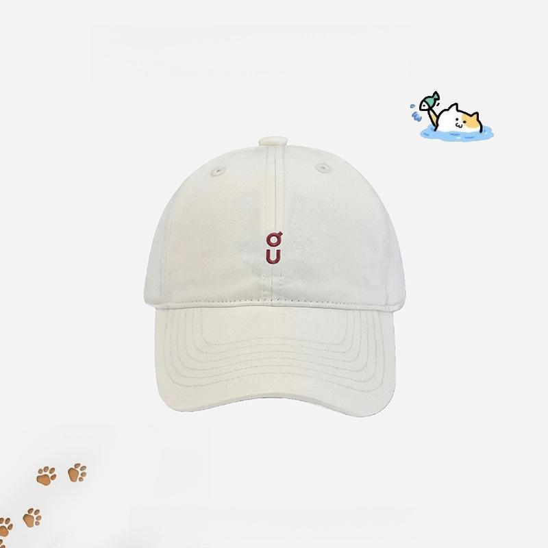Letter Embroidered Baseball Cap Women'S Spring And Summer Hat Sunshade Peaked Cap Tide Shows Small Face