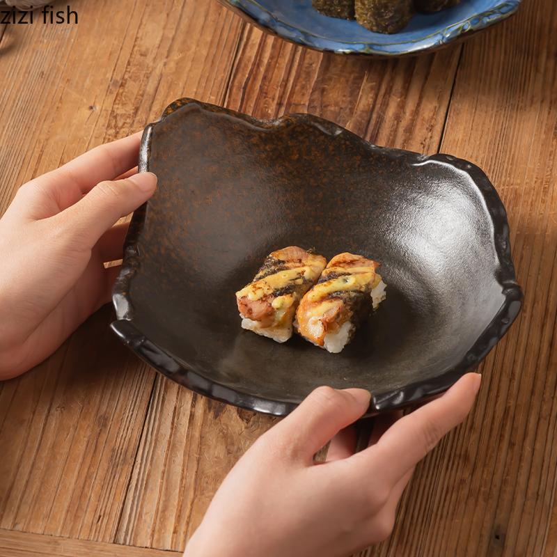 Restaurant Tableware Irregular Soup Plate Dining Plates Fruit Salad Bowl Dessert Plate Sushi Plates Sting Disc Dim Sum Dish Tray