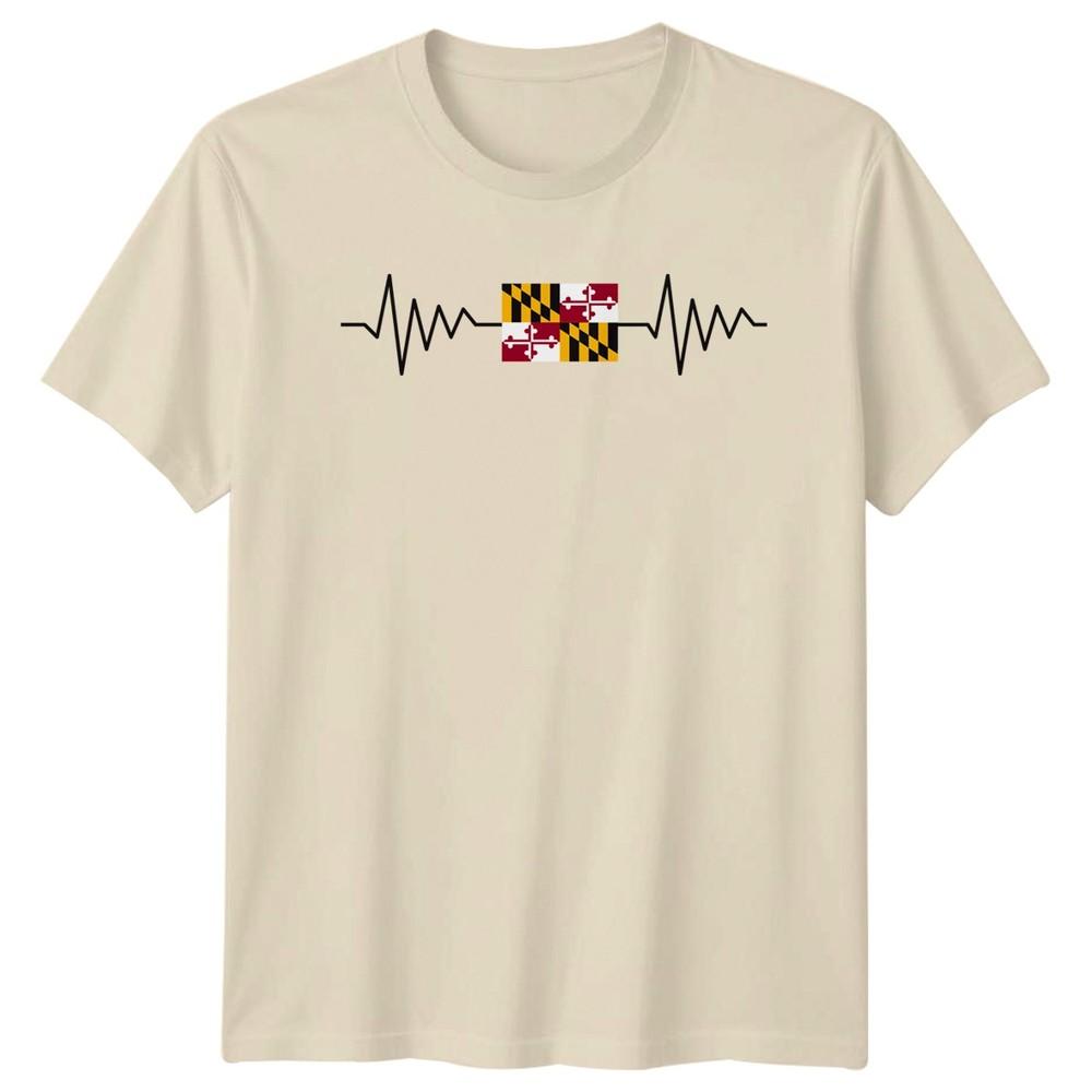 Maryland Flag Heartbeat TShirt Maryland Pride USA State Gift For Him And Her