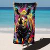 1PC Black Panther Animals paint for family friends Gifts Towel Quick-Dry Beach Towel For Yoga Tourism Beach GYM Camping Swimming