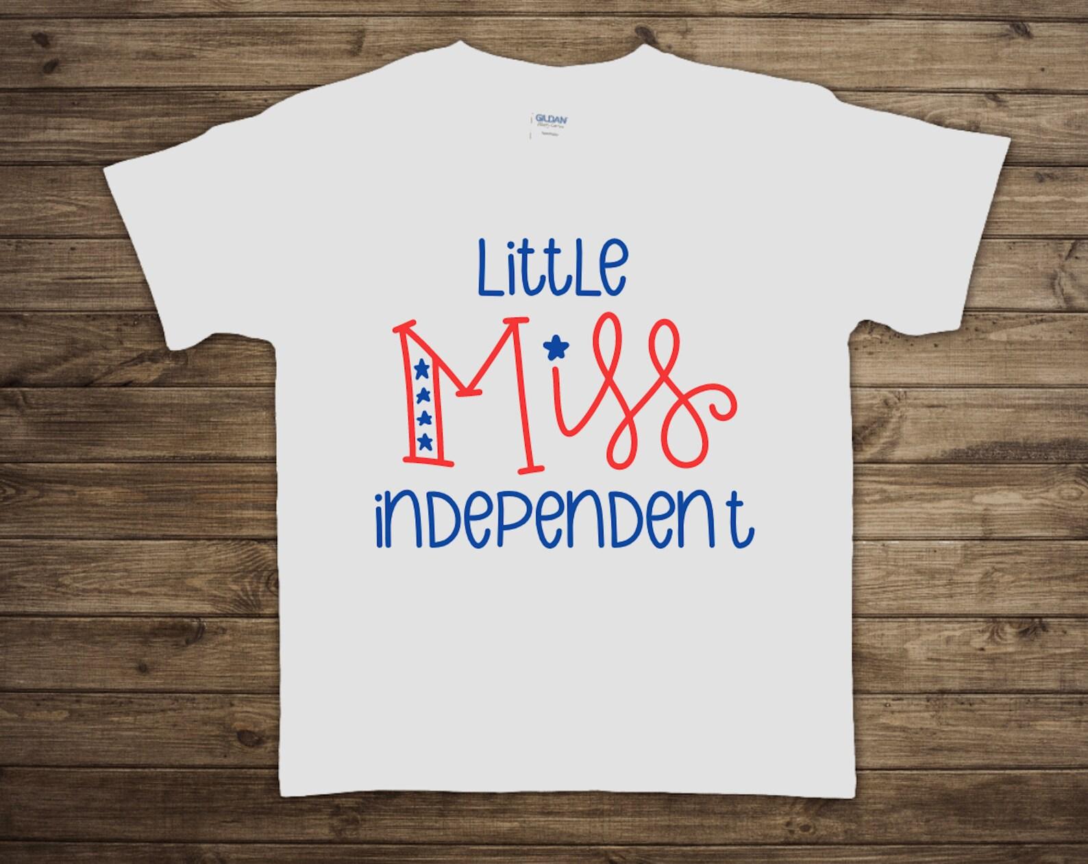 Little Miss Independent, 4th of July, Youth/Toddler Girls Graphic T-Shirt S