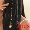 2pcs Exquisite Hair Accessories - Crescent Moon and Sun Design, Perfect for Valentine's Day Gifts and New Year Jewelry, Suitable for Casual Wear