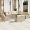 VidaXL Garden Lounge Set with Cushions 13 Pcs, Patio Sofas, Patio Furniture Set, Outdoor Furniture, Beige 3258929