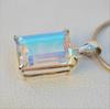 Angel Aura Quartz Pendant, Handmade Pendant, 925 Sterling Silver Rectangle Aura Quartz Pendant, Anniversary Pendant