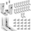 Pour Projets Bricolage Support d'Angle Interne en Alliage de Zinc pour Profilé en T Compatible avec Profilé en T Matériau en Alliage de Zinc