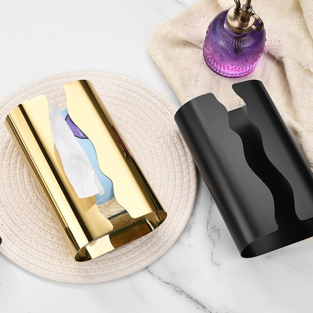 Nordic Style Stainless Steel Tissue Box Waterproof Minimalist Napkin Storage Box Modern Elegant Table Paper Container Car
