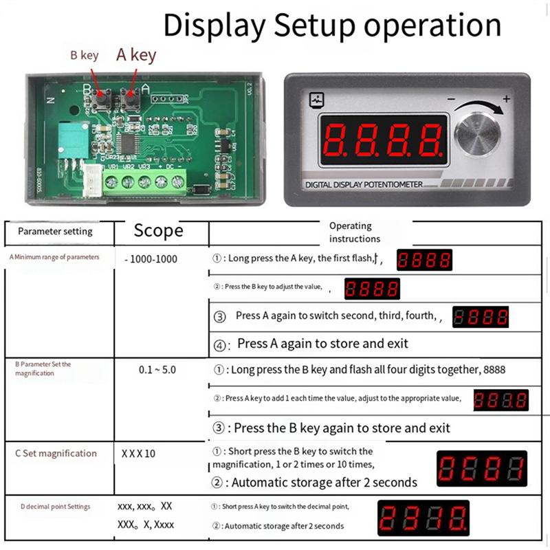 B97A-Digital Display Potentiometer Resistance Signal Simulator For Speed Controller Inverter